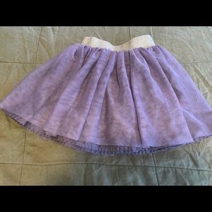 Hanna Anderson lilac spring tutu skirt with gold waist elastic